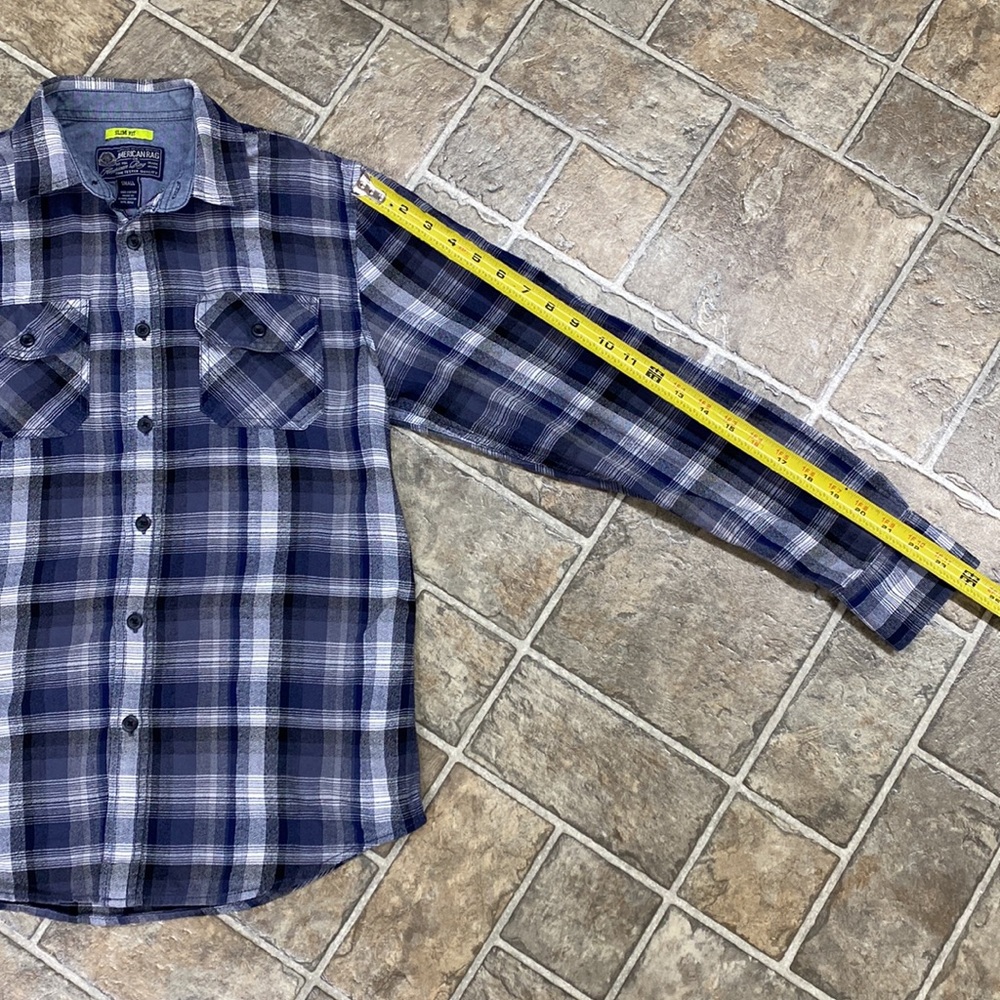 American Rag Plaid Button Down Long Sleeve Shirt - Picture 10 of 10